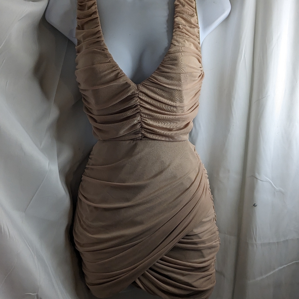 Fashion nova taupe mini dress